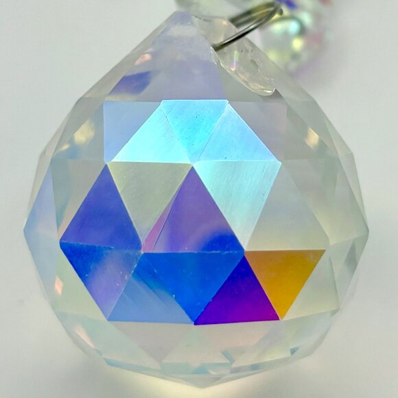 Winter Wonderland Iridescent Snowflake Crystal Prism Sun Catcher Sun Hanging New - Picture 6 of 10